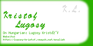 kristof lugosy business card
